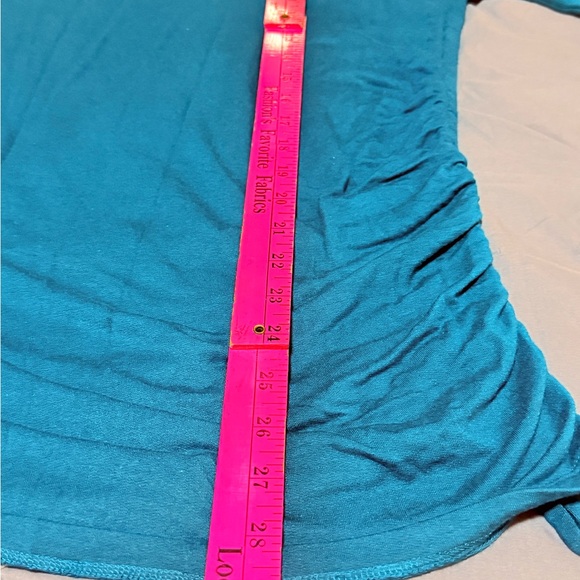 Athleta Drishti Ruched Long Sleeve Sweatshirt Coastal Teal Size MED MSRP $89 - Picture 8 of 9
